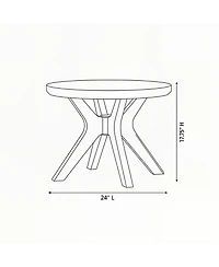 Sunset Living Furniture Cross Leg Round Side Table
