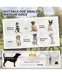 Ruie Dog Bike Trailer for Small and Medium Dogs with Flip Down Ramp Tailgate