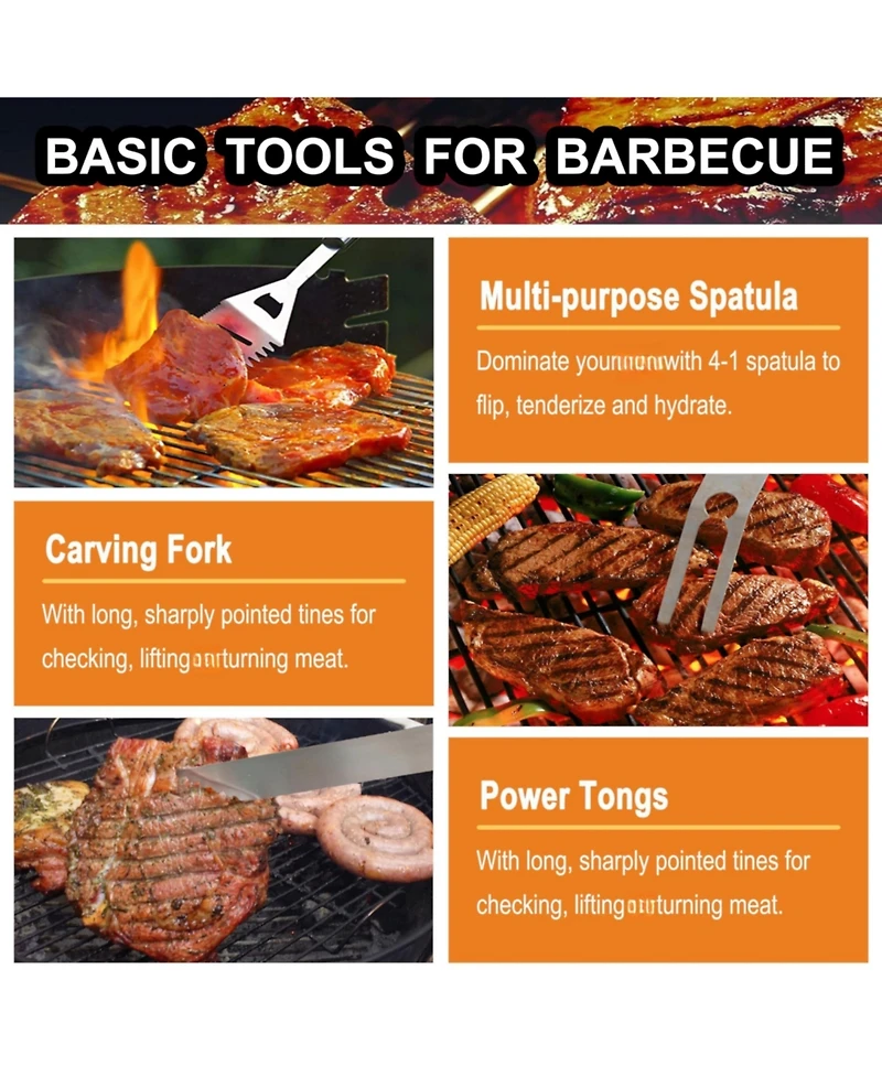 Xdovet Bbq Grill Tools Set with Meat Injector