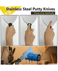 Xdovet Spackle Putty Scrapers Set 5 Stainless Steel Drywall Tools