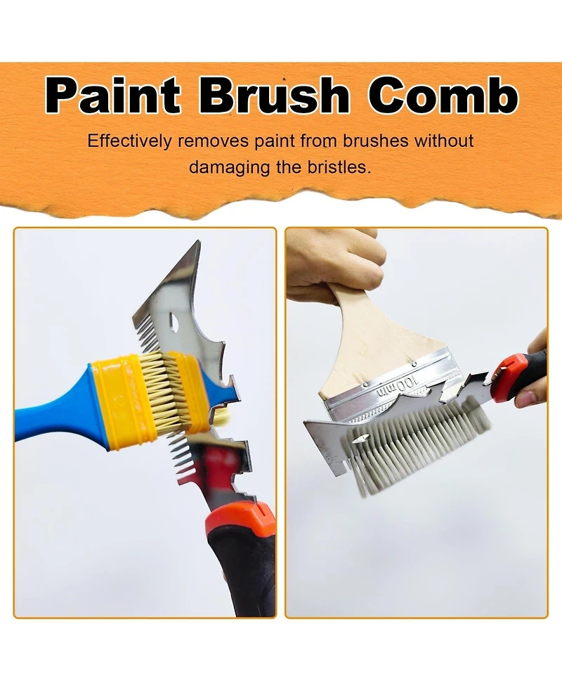 Xdovet Multifunctional Scraper Tool Brush Comb Heavy Duty