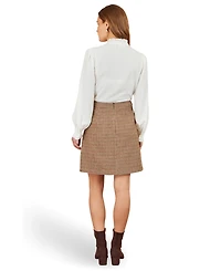 Yumi Women's Tailored Check Mini Skirt