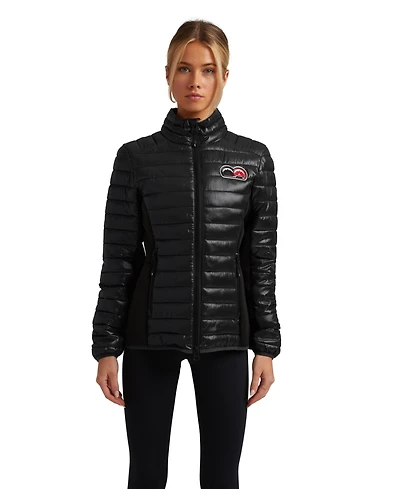 JACK1T Women's Short Funnel-Neck Puffer Jacket