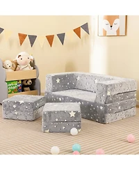 Hongge Modular 2-Seater Flannel Play Couch, Ages 3+