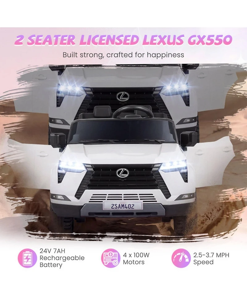 Hongge 24V 4WD Kids Ride On Suv with Parent Remote and Media Center