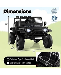 Hongge 24V Kids Ride On Car with Parent Remote Control and Music