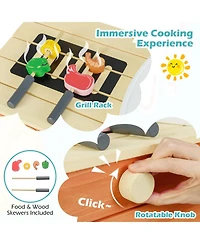 Hongge Mud Kitchen with Grill Rack and Water Sink, Ages 3+