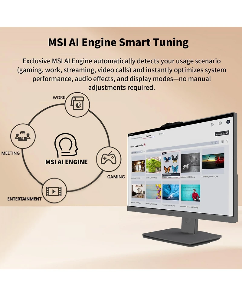 Msi Modern AM242TP 1M Aio Desktop, 23.8 Inch Fhd Touch 60Hz, Intel Core 7, Intel Graphics, 32GB DDR5, 1TB Ssd, Wireless Kb and Mouse, Win11 Pro