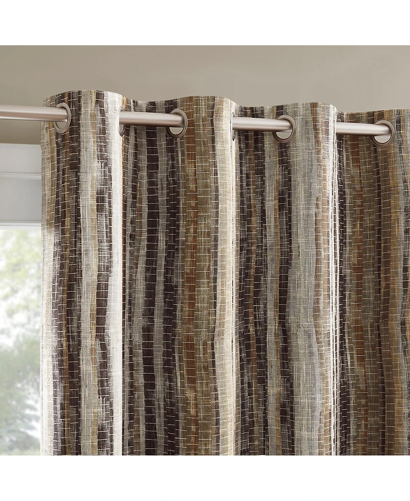 Sun Zero Avila Abstract Stripe 100percentage Blackout Grommet Curtain Panel