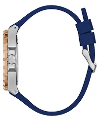 Guess Men's Quartz Blue Silicone Watch 44mm