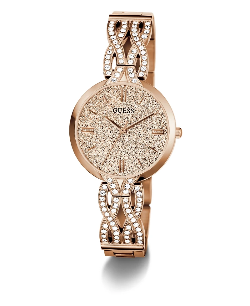 Guess Women's Quartz Rose Gold-Tone Stainless Steel Watch 32mm