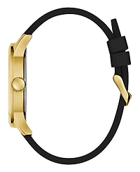 Guess Men's Quartz Black Silicone Watch 44mm