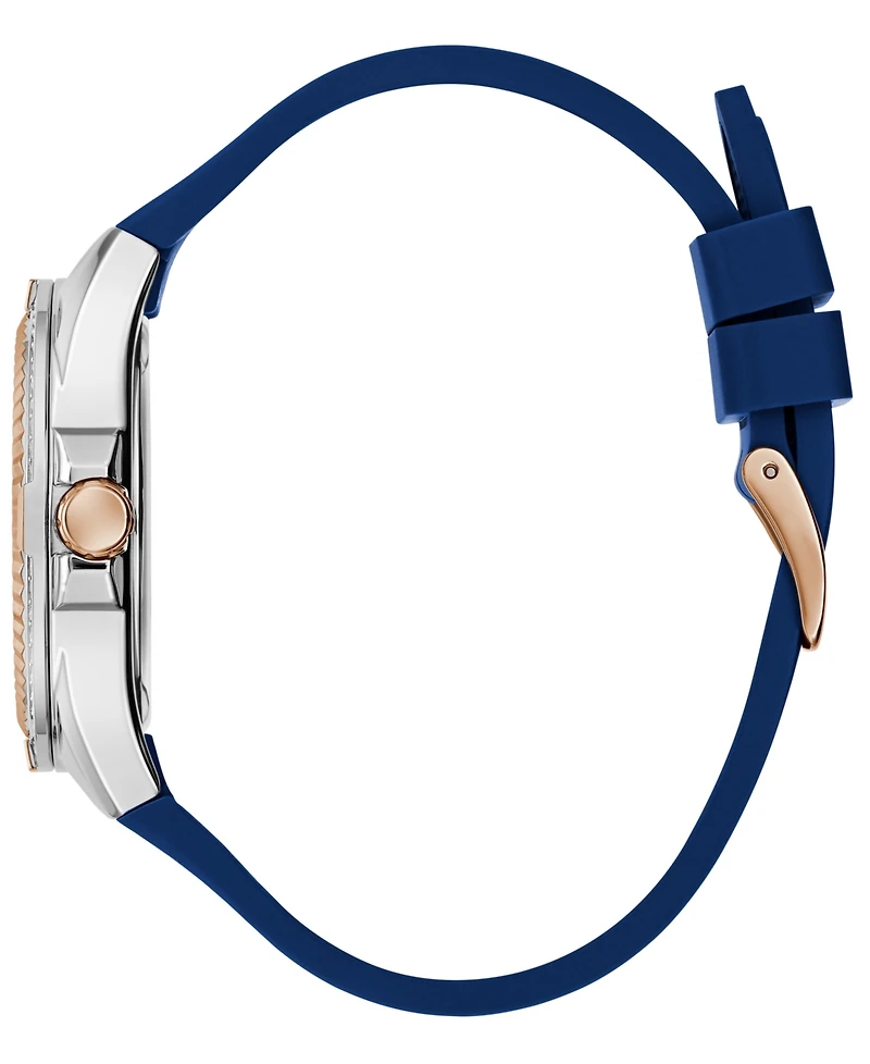 Guess Women's Quartz Blue Silicone Watch 39mm