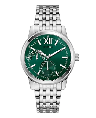 Guess Men's Quartz Silver-Tone Stainless Steel Watch 42mm