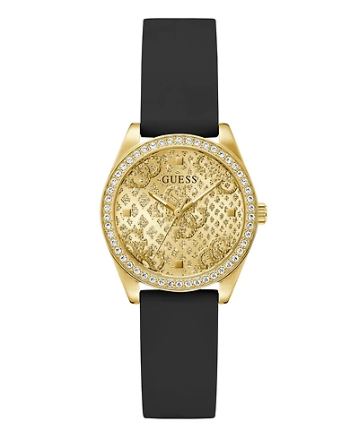 Guess Women's Quartz Black Silicone Watch 32mm