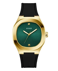 Guess Men's Quartz Black Silicone Watch 42mm