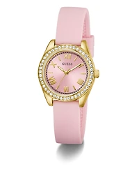 Guess Women's Quartz Pink Silicone Watch 30mm