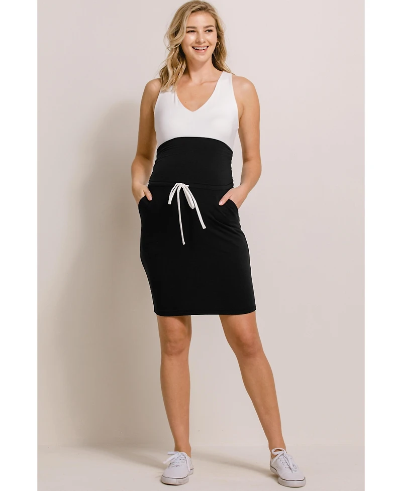 Hello Miz Women's Over the Belly Pencil Skirt with Pockets