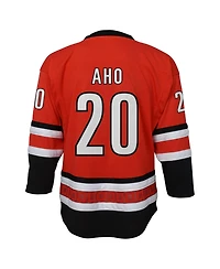 Outerstuff Big Boys and Girls Sebastian Aho Black Carolina Hurricanes Home Replica Jersey