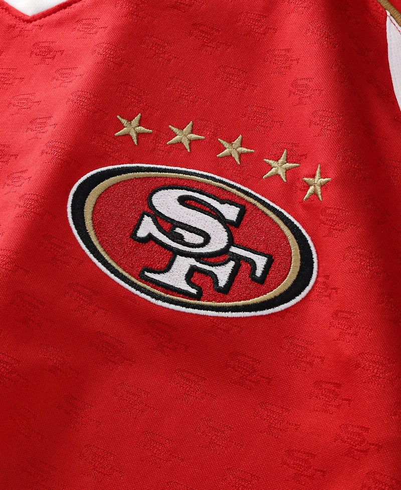 Fanatics Big Boys and Girls Scarlet San Francisco 49ers Football x V-Neck Fan Top