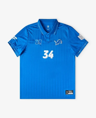 Fanatics Men's Blue Detroit Lions Football x Football Collared Fan Top
