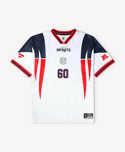 Fanatics Big Boys and Girls White New England Patriots Football x V-Neck Fan Top