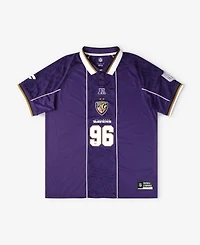 Fanatics Big Boys and Girls Purple Baltimore Ravens Football x Football Collared Fan Top