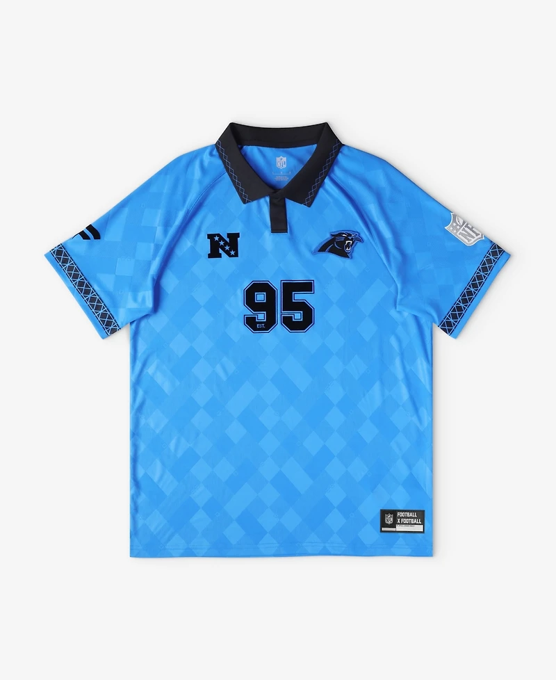 Fanatics Big Boys and Girls Blue Carolina Panthers Football x Collared Fan Top