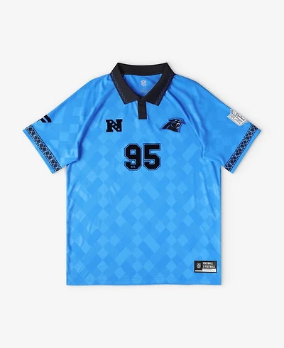 Fanatics Big Boys and Girls Blue Carolina Panthers Football x Collared Fan Top