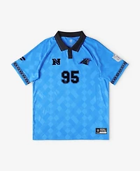 Fanatics Big Boys and Girls Blue Carolina Panthers Football x Collared Fan Top
