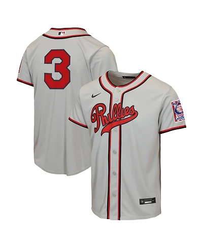 Nike Big Boys and Girls Bryce Harper Gray Philadelphia Phillies 2026 Field of Dreams Replica Jersey