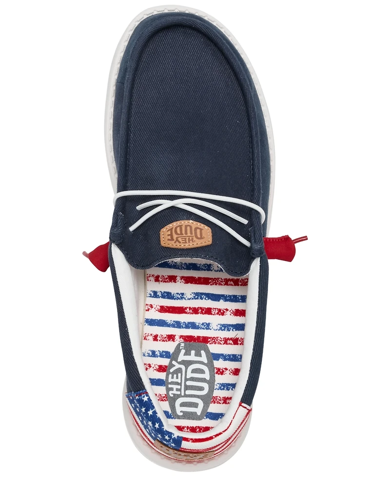 Hey Dude Men's Wally Americana Lifestyle Moccasin Loafers from Finish Line