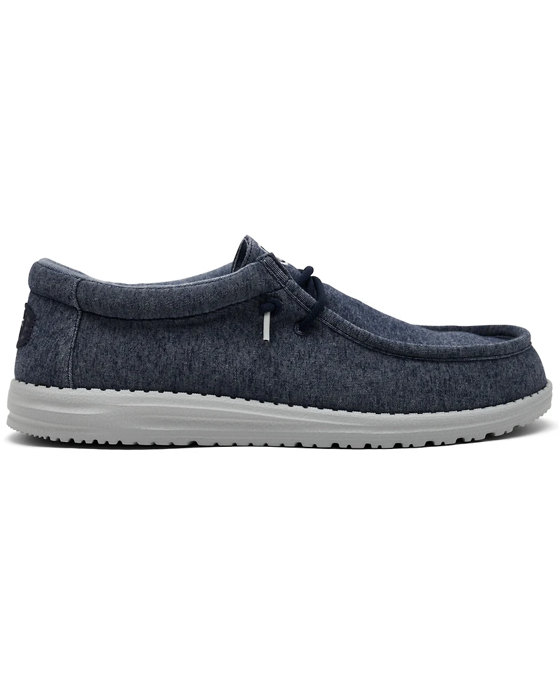 Hey Dude Men's Wally Stretch Jersey Slip-On Lifestyle Moccasin Loafers from Finish Line