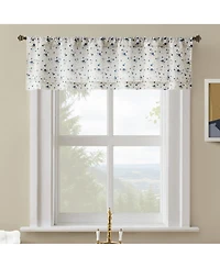 No. 918 Mirabelle Ditsy Floral Semi-Sheer Rod Pocket Kitchen Curtain Valance