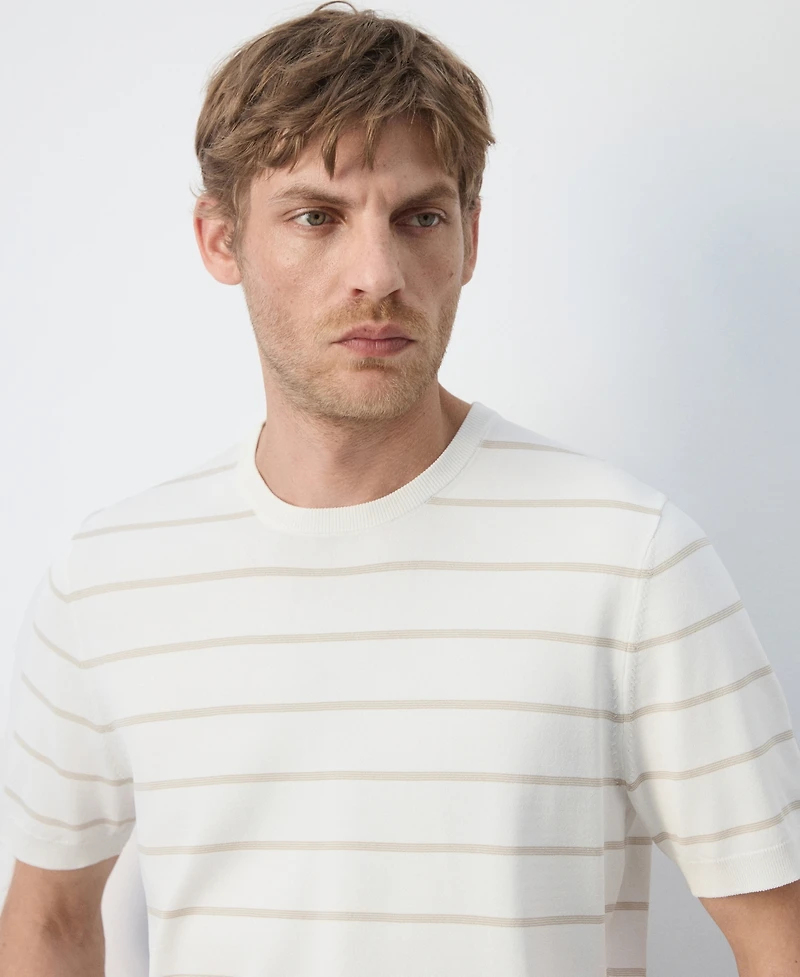 Mango Men's Striped Jersey T-Shirt