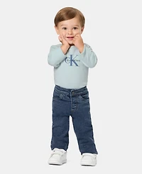 Calvin Klein Baby Boys' Long-Sleeve Bodysuit and Pants, 2-Piece Set
