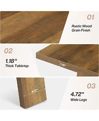 Tribesigns 63" Executive Office Desk, Farmhouse Wooden Computer Desk, Large Modern Writing Table for Home Office