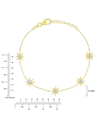 Macy's 14k Gold Over Sterling Silver Cubic Zirconia Sun Station Bracelet