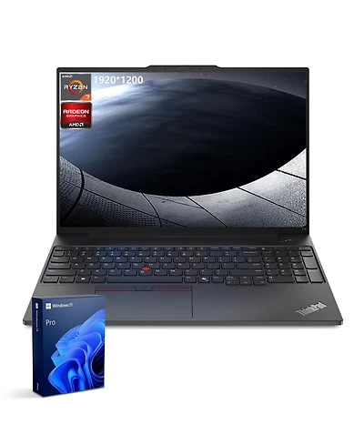 Lenovo ThinkPad E16 16" Traditional Laptop Amd Ryzen 7 64GB Ram Amd Radeon Graphics 512GB Ssd Storage Windows 11 Pro 60Hz