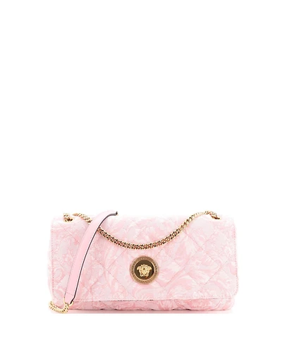 Pre-Owned Versace East West Medusa Icon Chain Flap Bag Quilted Barocco Jacquard