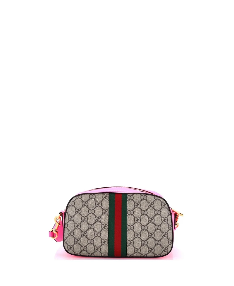 Pre-Owned Gucci Small Ophidia Convertible Camera Bag Gg Coated Canvas with Leather