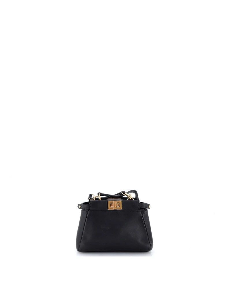 Pre-Owned Fendi Micro Peekaboo Bag Leather