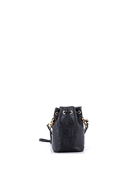 Pre-Owned Fendi Mini Mon Tresor Bucket Bag Zucca Embossed Leather