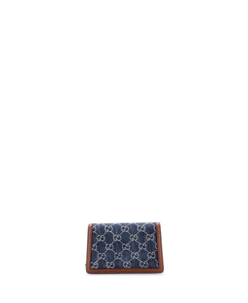 Pre-Owned Gucci Super Mini Dionysus Bag Gg Denim