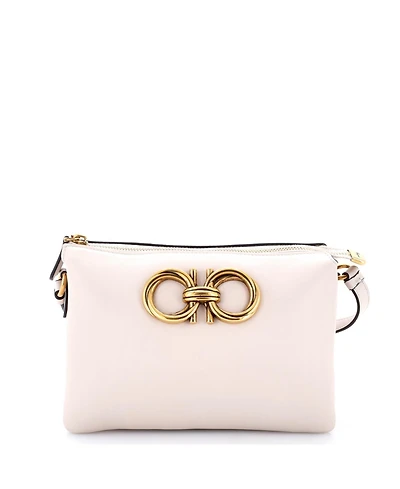 Pre-Owned Salvatore Ferragamo Mini Trapezio Zip Crossbody Leather