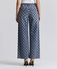 Avec Les Filles Women's Mid-Rise Wide-Leg Jeans