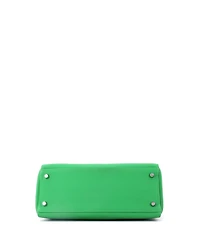 Pre-Owned Hermes Kelly 28 Handbag Green Togo with Palladium Hardware