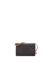 Pre-Owned Celine Wallet on Strap Triomphe Coated Canvas