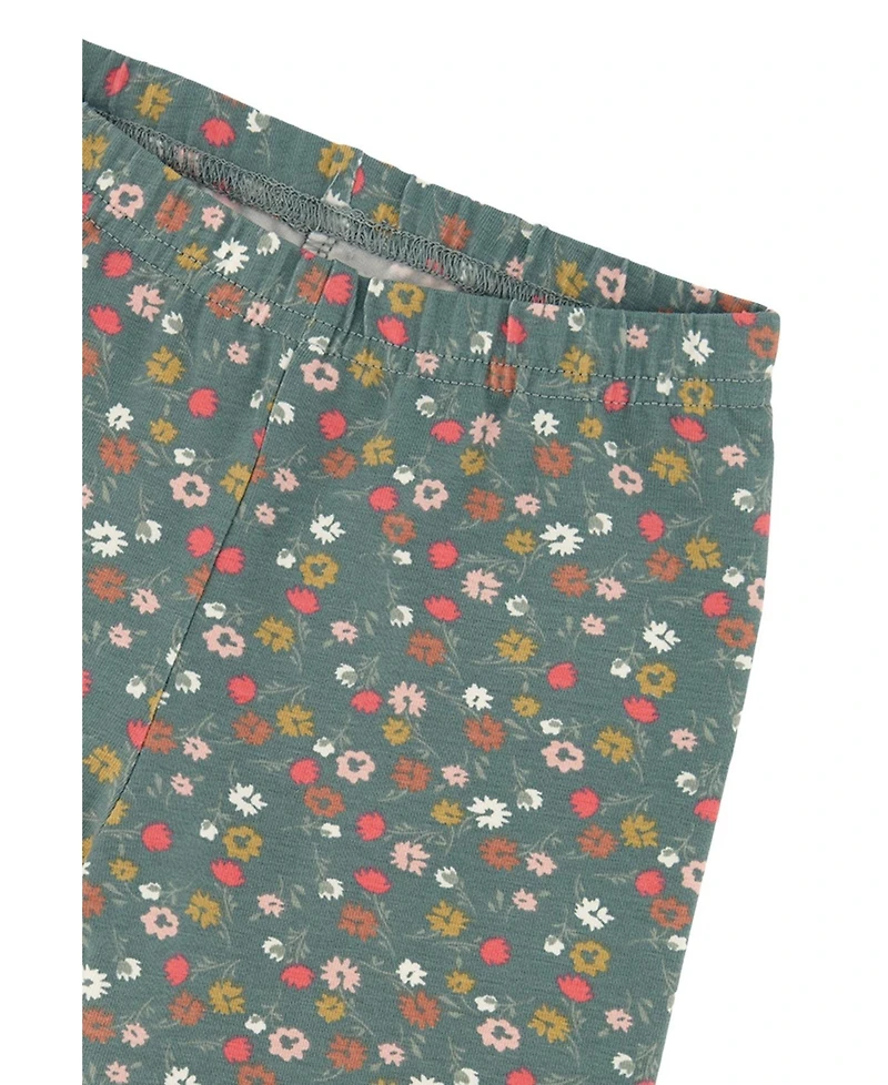 Deux par Baby Girls Cotton Leggings Floral Print