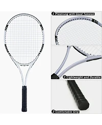Aofar Tennis Rackets 2 Players Set With Cover Bag Grip Balls